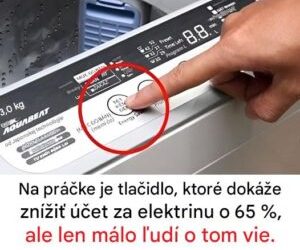 Toto tlačidlo na práčke vám môže znížiť účet za elektrinu o 65 %
