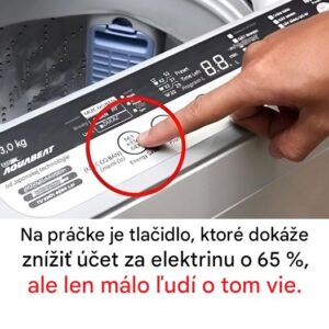 Toto tlačidlo na práčke vám môže znížiť účet za elektrinu o 65 %