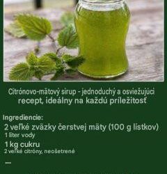 Domáci mätový sirup – jednoduchý, lahodný, osviežujúci a ideálny na horúce dni.
