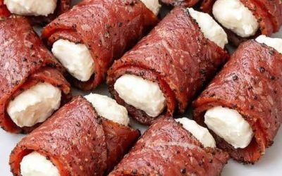 Bouchées de pastrami au fromage