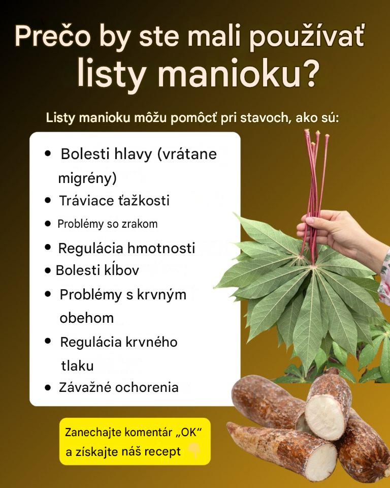 Listy manioku, mali by ste ich použiť týmto spôsobom…v