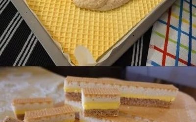 Starý, zabudnutý koláč našich starých rodičov – s oblátkovými plátmi, vlašskými orechmi, kokosom a jemnou smotanou. Pozor: Ponúkam vám tento
