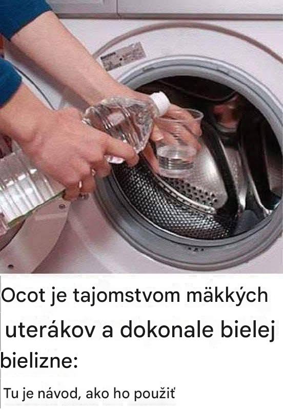 ocot pomáha čistiť práčku