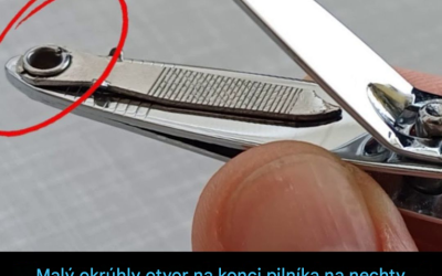 Malý okrúhly otvor na konci pilníka na nechty je užitočný