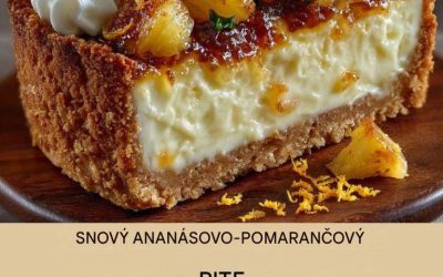 Zasnený ananásový a pomarančový koláč